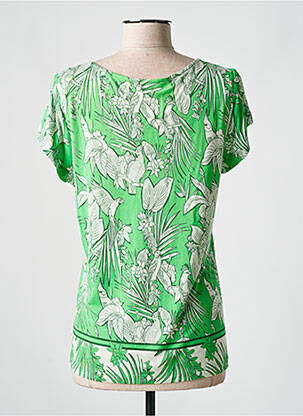 T-shirt stretch manches courtes vert AGATHE & LOUISE femme