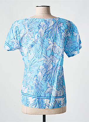 Chemisier manches courtes manches courtes bleu AGATHE & LOUISE femme