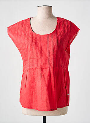 Blouse manches courtes manches courtes rouge AGATHE & LOUISE femme
