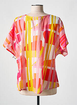 Blouse légère et transparente manches courtes rose L'ATELIER D'ANNA femme