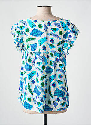 Blouse manches courtes manches courtes bleu AGATHE & LOUISE femme