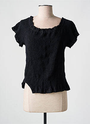 Top stretch manches courtes noir ICONIQUE femme