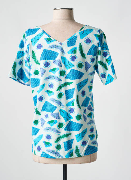 T-shirt imprimé fantaisie manches courtes bleu AGATHE & LOUISE femme