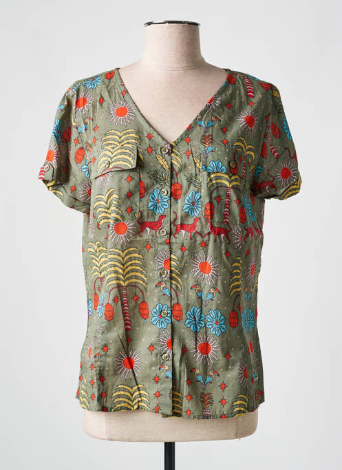 Chemisier vert AGATHE & LOUISE pour femme