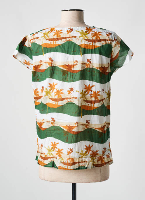 Chemisier manches courtes manches courtes vert AGATHE & LOUISE femme