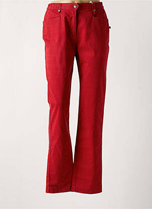 Pantalon droit stretch taille normale rouge MAT DE MISAINE femme