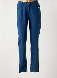 Pantalon droit stretch taille normale bleu AGATHE & LOUISE femme