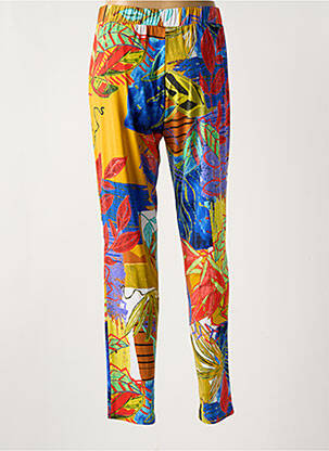 Pantalon droit taille élastique taille normale jaune ARONA femme