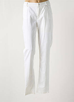 Pantalon droit stretch taille normale blanc CISO femme