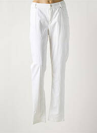 Pantalon droit stretch taille normale blanc CISO femme