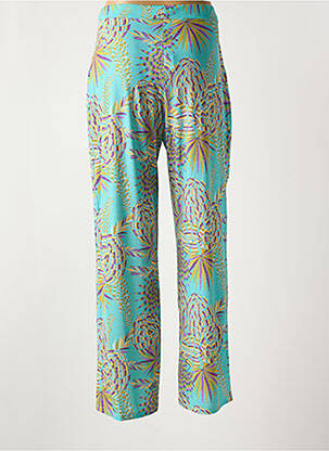 Pantalon droit tissage popeline taille normale vert TINTA femme