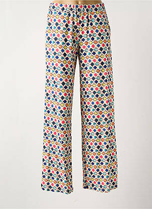 Pantalon droit taille élastique taille normale beige REVER MILE femme
