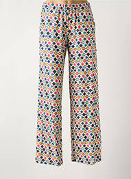 Pantalon droit taille élastique taille normale beige REVER MILE femme