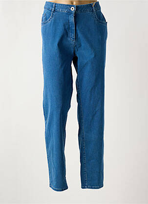 Pantalon slim tissage popeline taille normale bleu MAT DE MISAINE femme