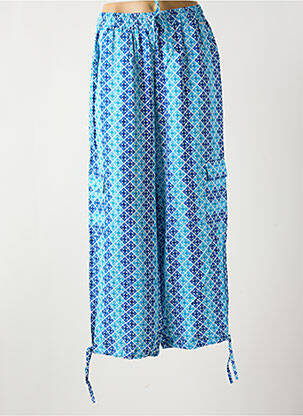 Pantalon droit taille élastique taille normale bleu AGATHE & LOUISE femme