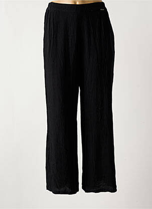 Pantalon large tissage crêpe taille normale noir AGATHE & LOUISE femme