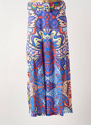 Jupe longue imprimé fantaisie bleu TINTA femme