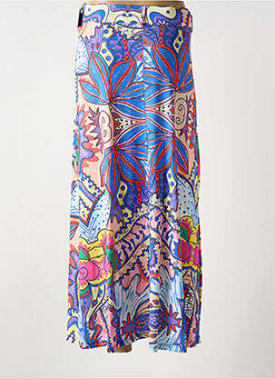 Jupe longue imprimé fantaisie bleu TINTA femme