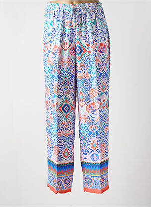 Pantalon droit taille élastique taille normale bleu BARILOCHE femme