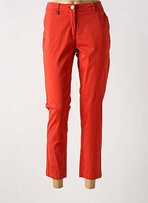 Pantalon droit stretch taille normale rouge AGATHE & LOUISE femme