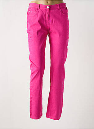 Pantalon droit stretch taille normale rose AGATHE & LOUISE femme