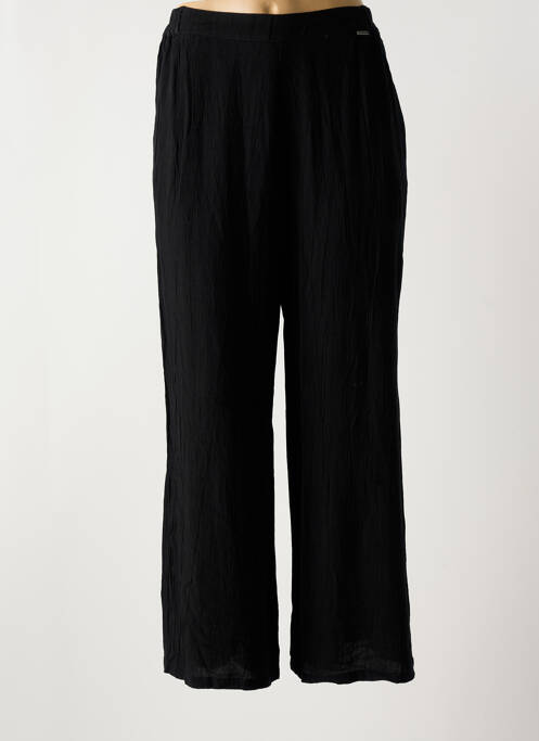 Pantalon large tissage crêpe taille normale noir AGATHE & LOUISE femme