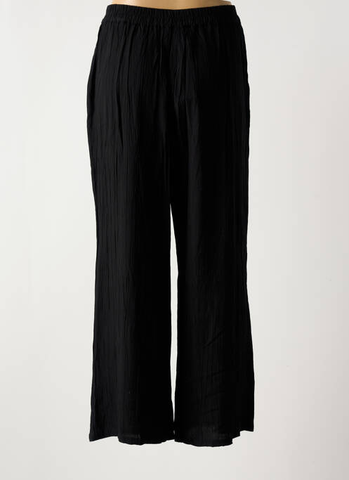 Pantalon large tissage crêpe taille normale noir AGATHE & LOUISE femme