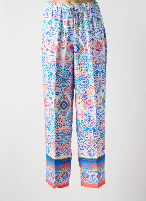 Pantalon droit taille élastique taille normale bleu BARILOCHE femme