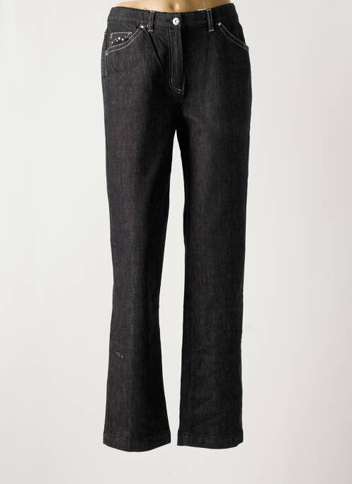 Jeans coupe droite noir LEWINGER pour femme