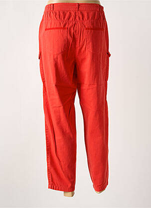 Pantalon 7/8 tissage popeline taille normale rouge AGATHE & LOUISE femme