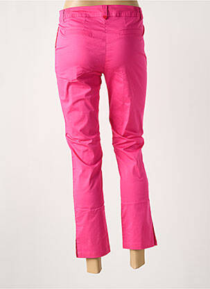 Pantalon 7/8 tissage popeline taille normale rose AGATHE & LOUISE femme