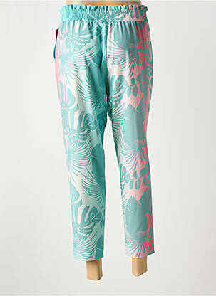 Pantalon 7/8 tissage popeline taille normale vert LCDN femme