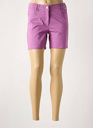 Short fermeture zippée sous rabat boutonné taille normale violet AGATHE & LOUISE femme