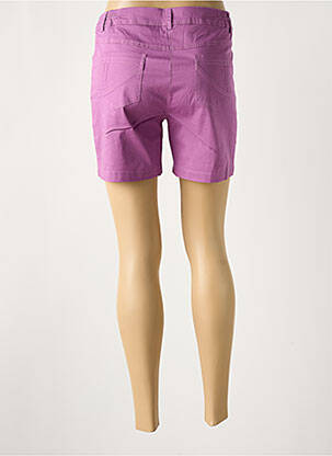 Short fermeture zippée sous rabat boutonné taille normale violet AGATHE & LOUISE femme