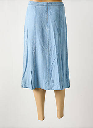 Jupe mi-longue fermeture zippée au dos bleu BARBARA LEBEK femme