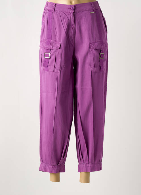 Pantalon 7/8 taille élastique taille normale violet AGATHE & LOUISE femme