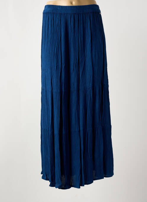 Jupe longue tissage plissé bleu L'ATELIER D'ANNA femme