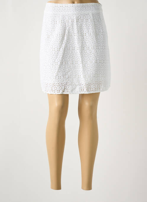 Jupe courte coupe droite blanc AGATHE & LOUISE femme