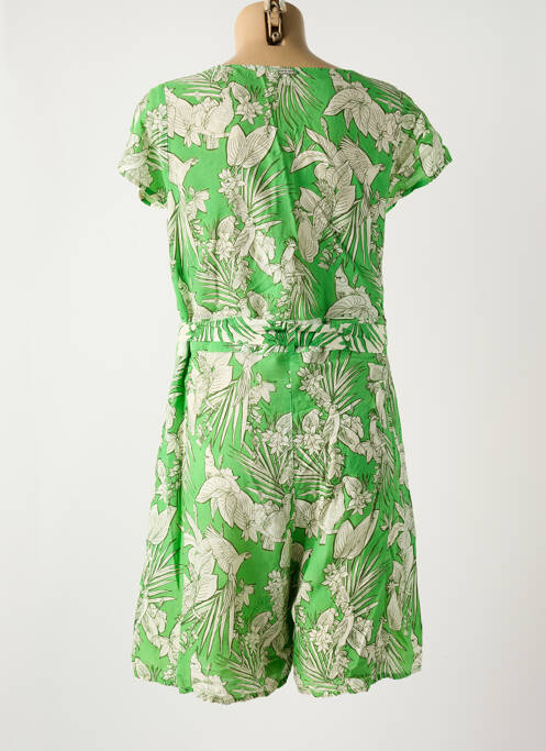 Combishort vert AGATHE & LOUISE pour femme