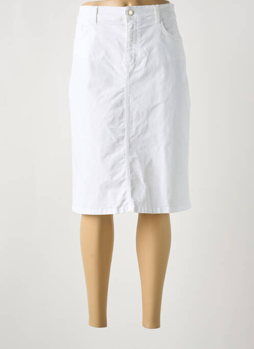 Jupe mi-longue blanc FRED SABATIER pour femme
