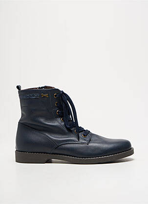 Bottines/boots matière lisse talon bas bleu STONES AND BONES fille