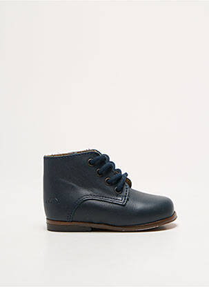 Bottillons tissage satiné chiquet bleu BELLAMY fille