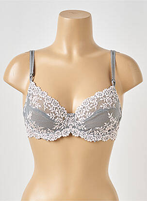 Soutien-gorge tissage dentelle haut soutien-gorge emboitant gris WACOAL femme