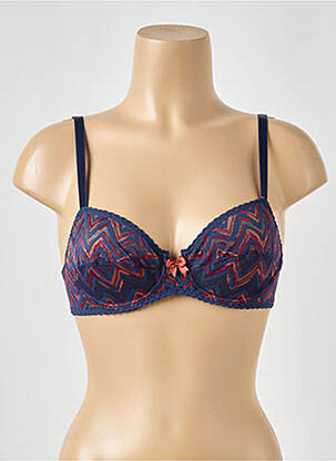 Soutien-gorge tissage tulle haut soutien-gorge emboitant bleu ANTIGEL femme