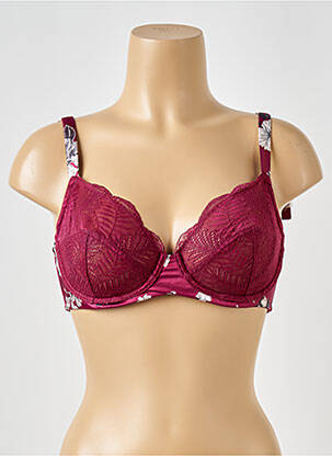 Soutien-gorge tissage dentelle haut soutien-gorge emboitant violet PROMISE femme