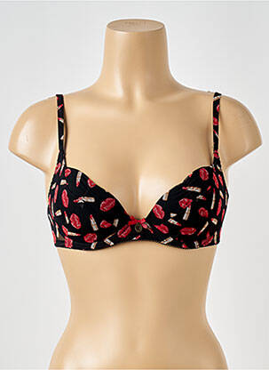 Soutien-gorge tissage tulle haut soutien-gorge emboitant noir ANTIGEL femme
