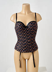 Guêpière/Porte-jarretelle noir LOU pour femme seconde vue