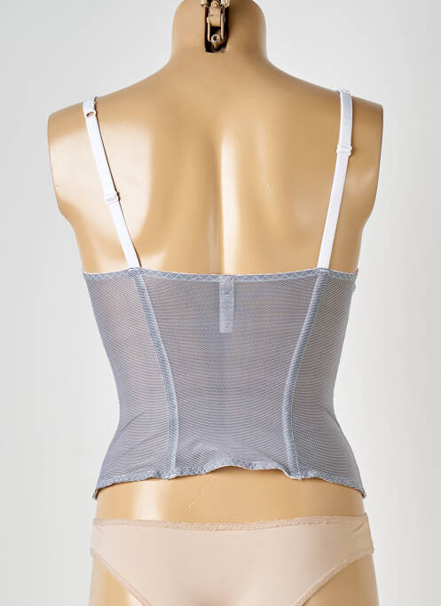 Corset tissage dentelle blanc MAISON LEJABY femme