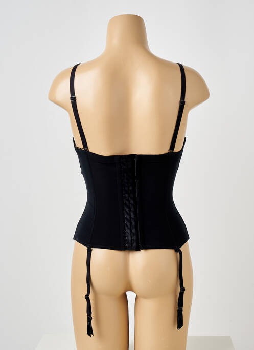 Guêpière/Porte-jarretelle noir LOU pour femme