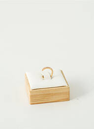 Boucle d'oreille mono ornement oxyde de zirconium or TATA GISELE femme